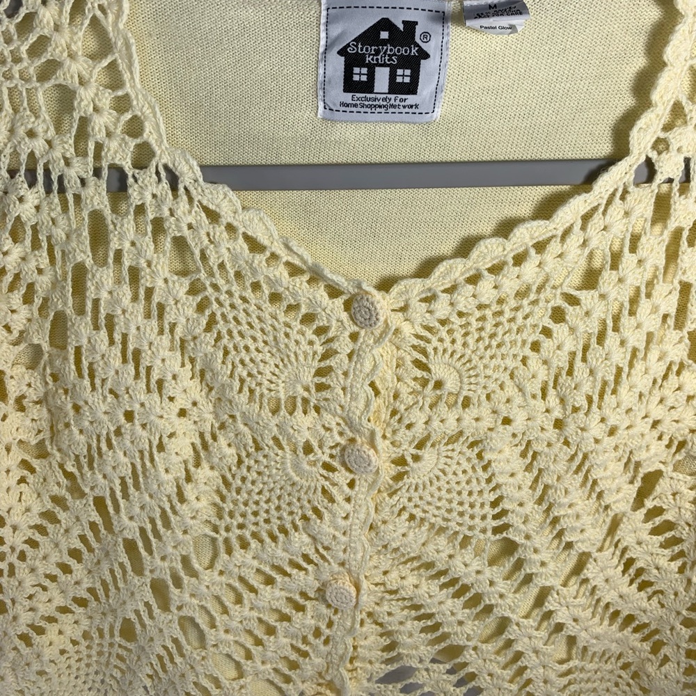 Storybook Knits Cropped Crochet Sweater - Picture 6 of 7